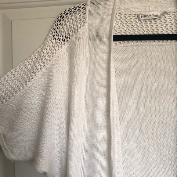 Short Sleeved Open Knit Cardigan - Picture 2 of 11